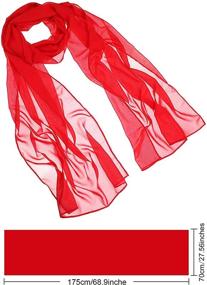 img 2 attached to 👰 Stunning Women's Chiffon Bridal Evening Scarves & Wraps by WILLBOND: Must-Have Women's Accessories!