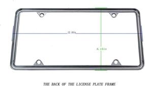 img 2 attached to 🚗 Премиум рамка для номера с хромированным покрытием - Ржавчины не боится, цинковый сплав, 4 отверстия, нержавеющие стальные винты и пластиковые колпачки - 1 упаковка (хром, 1 шт.)