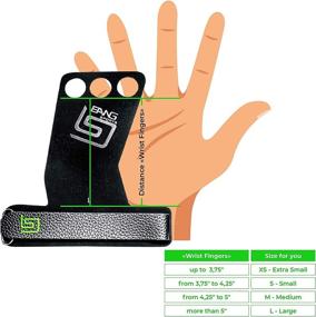 img 3 attached to Bang Sports Gymnastics Grips: WOD Cross Training Leather Hand Grips, Palm Protection for Men and Women