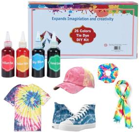 img 2 attached to 🎨 Vibrant 26 Colors Fabric Tie Dye Kit: Perfect for Festivities, Easy-to-Use, Just Add Water - Ideal for Family, Friends, and Group Parties