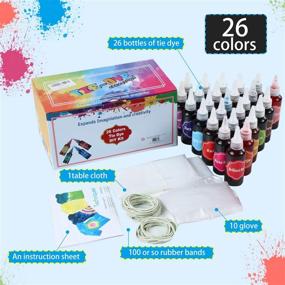 img 1 attached to 🎨 Vibrant 26 Colors Fabric Tie Dye Kit: Perfect for Festivities, Easy-to-Use, Just Add Water - Ideal for Family, Friends, and Group Parties