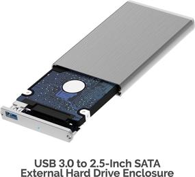img 3 attached to 📁 Sabrent EC-US2W: USB 2.0 to SATA/SSD External Shockproof Aluminum HDD Enclosure in White/Silver - Product Review and Buying Guide