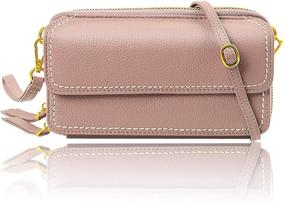 img 4 attached to 👜 Leather Crossbody Women's Handbag for Evening + Wallets - Stylish Handbags for Women