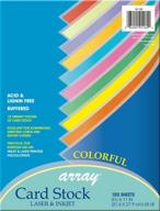 🎨 pacon card stock colorful assortment: 10 colors, 100 sheets, 8-1/2" x 11" for art & crafting projects logo