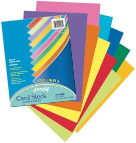 img 3 attached to 🎨 Pacon Card Stock Colorful Assortment: 10 Colors, 100 Sheets, 8-1/2" x 11" for Art & Crafting Projects