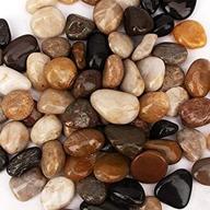 18 pounds of natural polished decorative gravel - pebbles aquarium gravel river rock - mixed color fish tank stones - garden ornamental river pebbles rocks - polished gravel for landscaping (multicolor) logo