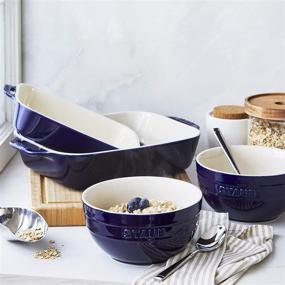 img 1 attached to 🍳 Discover Staub Ceramic Bakeware 4 Pc Dark: Premium Quality for Perfect Baking Results