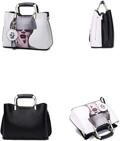 img 3 attached to Handbags Satchel Shoulder Leather Nevenka Women's Handbags & Wallets