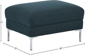 img 1 attached to 🪑 Rivet Abel Modern Contemporary Ottoman by Amazon Brand - Stylish 30"W Navy Design