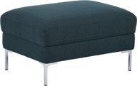 🪑 rivet abel modern contemporary ottoman by amazon brand - stylish 30"w navy design логотип