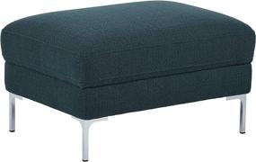 img 4 attached to 🪑 Rivet Abel Modern Contemporary Ottoman by Amazon Brand - Stylish 30"W Navy Design