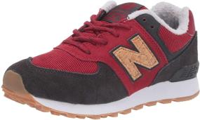 img 4 attached to 574 V1 Winter Suede Lace-up Sneaker for Kids by New Balance