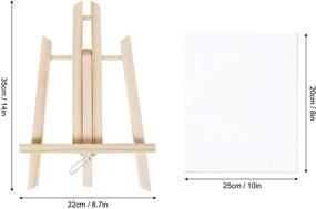 img 3 attached to 🎨 Jekkis 4-Pack Easel Set: Premium Wooden Art Easels with Canvas, Perfect for Artists - Adults & Students