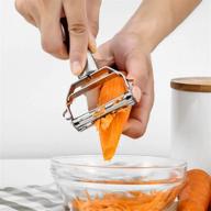 🔪 multi-purpose metal peeler knife: vegetable & fruit paring knife for efficient kitchen use логотип