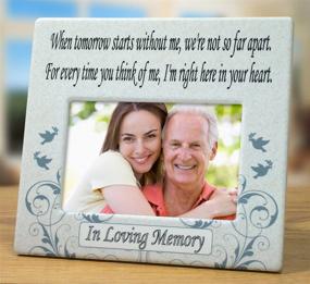 img 3 attached to 🌹 When Tomorrow Starts Without Me: Ceramic Memorial Picture Frame - A Beautiful Tribute for Loss of a Loved One