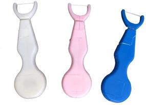 img 3 attached to SUPVOX Dental Floss Handle Set - Pack of 3 Reusable Dental Flossers with Dental Wire Rack (White, Pink, Blue)