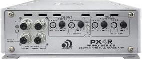 img 3 attached to Массивный аудиоусилитель PX4R - 250 Вт x 4 @ 4 Ом, 700 Вт x 2 @ 4 Ом, мостовое соединение, 4-канальный автомобильный аудиоусилитель с функцией ATO, передней и задней светодиодной индикацией клиппирования