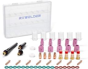 img 4 attached to 🔥 RX WELD 55PCS TIG Welding Torch Stubby Gas Lens #10 Pyrex Glass Cup Kit For WP-17/18/26: Precision Welding Equipment for Optimal Performance