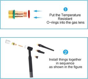 img 2 attached to 🔥 RX WELD 55PCS TIG Welding Torch Stubby Gas Lens #10 Pyrex Glass Cup Kit For WP-17/18/26: Precision Welding Equipment for Optimal Performance