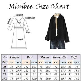 img 2 attached to Minibee Corduroy Jackets Outwear ArmyGreen Women's Clothing in Coats, Jackets & Vests