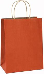 img 4 attached to 🛍️ 100Pcs BagDream Orange Stripe Paper Gift Bags: 8x4.25x10.5 Inches, Recyclable, Bulk Shopping Bags with Handles - Craft Bag, Retail Bags, Kraft Bags