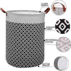 img 1 attached to 🧺 Large 2 Pack Laundry Hamper Basket - 63L, Waterproof, Collapsible, Black