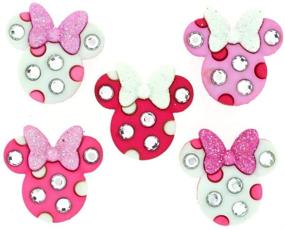 img 1 attached to 🔲 Disney Button Embellishment 8955 - Minnie Rhinestone Heads in Various Colors for Stylish Dressing