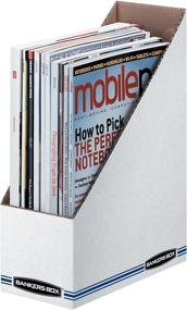 img 3 attached to 📦 Bankers Box 10723 Corrugated Cardboard Magazine File, White, 4 x 9.25 x 11.75 - Case of 12