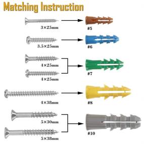 img 3 attached to 🔩 HongWay Plastic Drywall Anchors - Varieties for Improved Fastening Performance