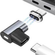 магнитный адаптер usb c для macbook pro/air и других устройств с usb-c - поддержка thunderbolt 3, быстрая зарядка usb pd 100w, передача данных 20гб/с, вывод видео 4k@60 гц логотип