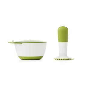 img 4 attached to OXO Tot Food Masher: Convenient 🥕 Green Tool for Effortlessly Preparing Baby Food