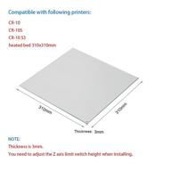 optimized printer heated glass plate - 310x310x3mm, ideal for perfect prints logo