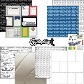 img 1 attached to 🏐 Enhance Your Volleyball Journal with Scrapbook Customs Themed Paper and Stickers Scrapbook Kit