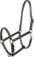 🐴 premium horze fremont synthetic leather horse halter: adjustable, brass hardware & contrast stitching логотип