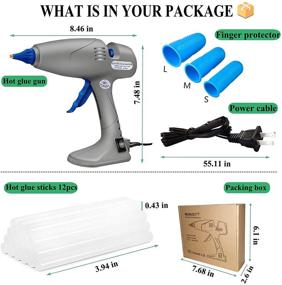 img 3 attached to MONVICT Full-Size 80 / 120W Base Stand-Up Hot Glue Gun - Dual Temp Heavy Duty Glue Gun with 12 Glue Sticks for Art, DIY, Craft, Repair, Home, Decor, Office