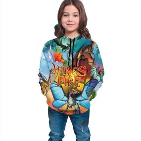 img 2 attached to Wings-of-Fire Dragon Unisex Hoodies: Trendy Long Sleeve Tops with Hood and Pockets for Teen Girls & Boys - Ultimate Comfort Guaranteed
