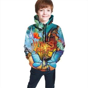 img 4 attached to Wings-of-Fire Dragon Unisex Hoodies: Trendy Long Sleeve Tops with Hood and Pockets for Teen Girls & Boys - Ultimate Comfort Guaranteed