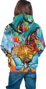img 1 attached to Wings-of-Fire Dragon Unisex Hoodies: Trendy Long Sleeve Tops with Hood and Pockets for Teen Girls & Boys - Ultimate Comfort Guaranteed