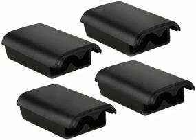 img 4 attached to 🎮 Hukado 4 Pack Black Battery Cover Shell Case Replacement for Xbox 360 Wireless Controller - Enhance Performance & Style!
