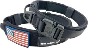 img 3 attached to 🐶 ZeusTacK9 Tactical Dog Collar - 1.5 Inch Wide Heavy Duty Military Style Dog Collar with Metal Buckle, Quick Release, and USA Flag Patch - Control Handle for Handling and Training K9 pet dogs