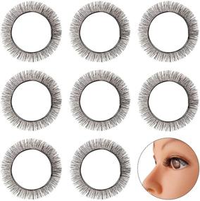 img 4 attached to 🎀 Doll Eyelashes Strips: 40-Piece BJD False Eyelashes for Doll Eye Make Up - Perfect Doll DIY Craft Accessory