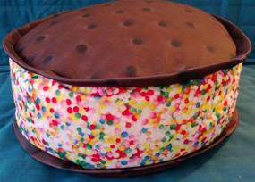 img 2 attached to 🍦 iscream Snack Shack Photoreal Ice Cream Sandwich Microbead Pillow - 18.5&#34; x 18.5&#34;