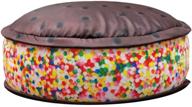 🍦 iscream snack shack photoreal ice cream sandwich microbead pillow - 18.5&#34; x 18.5&#34; logo