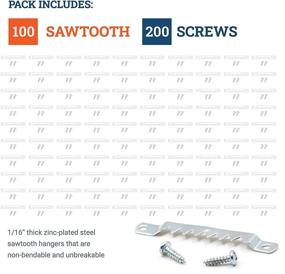 img 1 attached to 🔩 100 Pack of Large Sawtooth Hangers with Screws - Ideal Canvas and Picture Frame Mounting Hangers