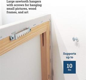 img 3 attached to 🔩 100 Pack of Large Sawtooth Hangers with Screws - Ideal Canvas and Picture Frame Mounting Hangers