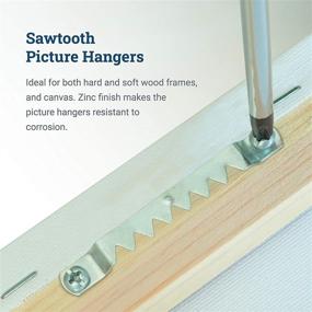 img 2 attached to 🔩 100 Pack of Large Sawtooth Hangers with Screws - Ideal Canvas and Picture Frame Mounting Hangers