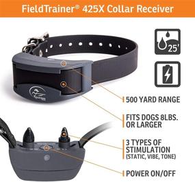 img 2 attached to 🐶 SportDOG SD-425X Electronic Dog Training Collar with Remote: Small to Large Dogs - 500 Yard Range, Vibration, Tone, Waterproof, Rechargeable - Up to 21 Stimulation Levels, Includes PetsTEK Towel