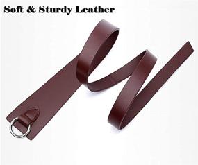 img 2 attached to 💃 ALAIX Women's Leather Belt: Elegant Dress Belts for Stylish Women - Coat Belt, Knot Tie, PU Leather Wide Waist Belt