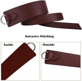 img 1 attached to 💃 ALAIX Women's Leather Belt: Elegant Dress Belts for Stylish Women - Coat Belt, Knot Tie, PU Leather Wide Waist Belt