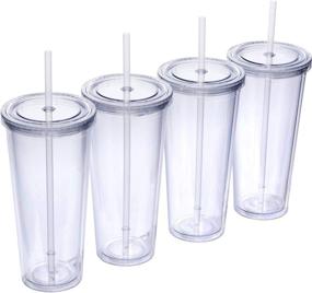 img 4 attached to 🥤 Long-Lasting Convenience with Zephyr Goods Reusable Plastic Tumblers